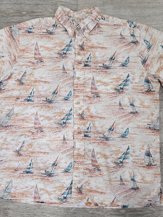 reyn spooner Other - Reyn Spooner Hawaiian Short Sleeve Shirt Men's XL Vintage Yacht Beach